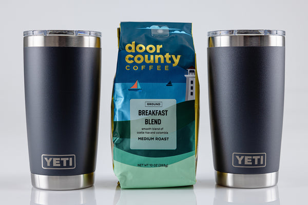 Door County Breakfast Blend Coffee with Yeti Tumblers